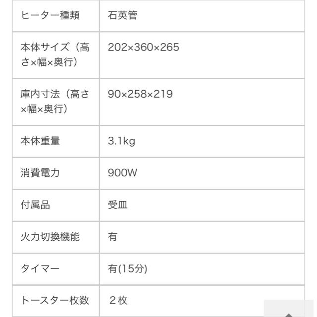 オーブントースター スマホ/家電/カメラの調理家電(調理機器)の商品写真