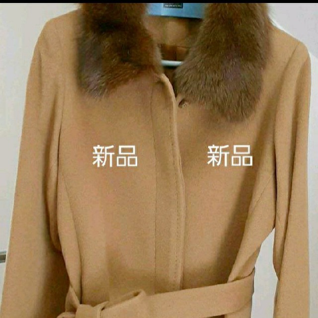 新品 ジャンメール JAN MELL アンゴラ100 ロングコート レディースのジャケット/アウター(ロングコート)の商品写真
