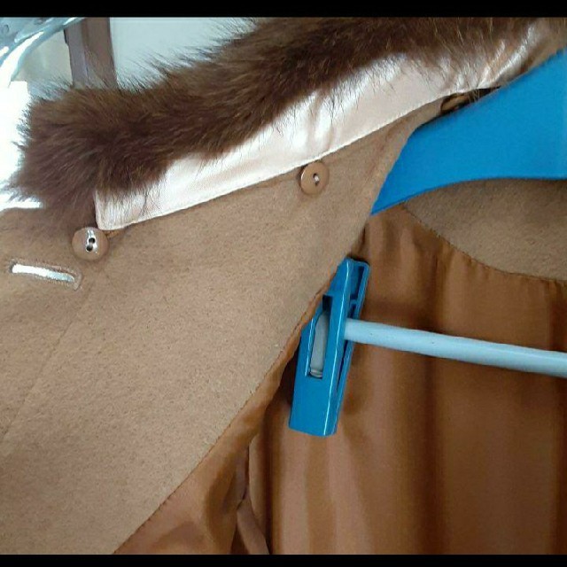 新品 ジャンメール JAN MELL アンゴラ100 ロングコート レディースのジャケット/アウター(ロングコート)の商品写真