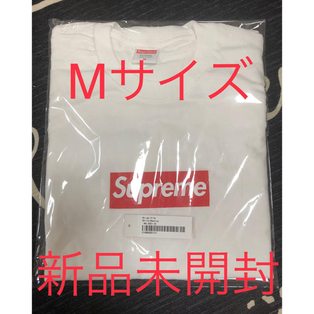 supreme BOX LOGO L/S Tee white Mシュプリーム白-