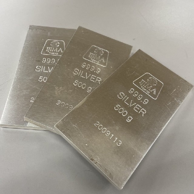 税込価格 純銀 SILVER1000 500.00g 銀インゴット1枚 エンタメ/ホビーの美術品/アンティーク(貨幣)の商品写真