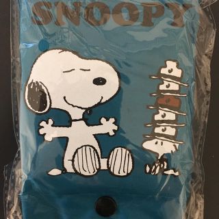 スヌーピー(SNOOPY)のスヌーピー　ポーチ付きエコバック　ブルー(エコバッグ)