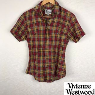 ヴィヴィアンウエストウッド(Vivienne Westwood)の美品 ヴィヴィアンウエストウッドマン 半袖シャツ チェック サイズ46(シャツ)