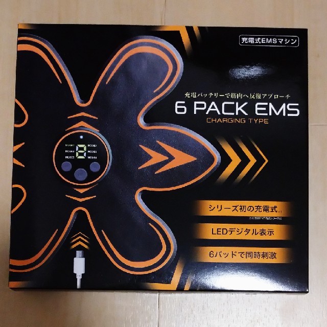 6 pack EMS シックスパック オレンジ コスメ/美容のダイエット(エクササイズ用品)の商品写真