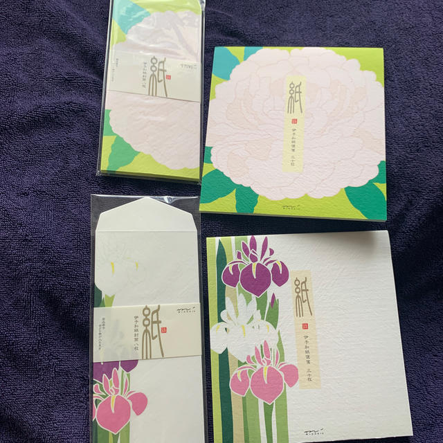 MIDORI レターセット　2セット　春-初夏柄 ハンドメイドの文具/ステーショナリー(カード/レター/ラッピング)の商品写真