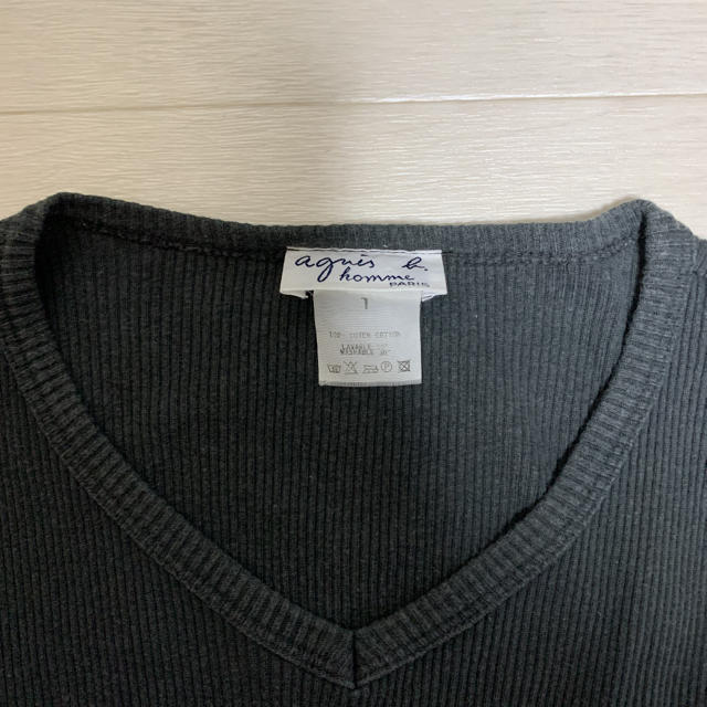 agnes b.(アニエスベー)の【古着】 日本製 agnes b homme 長袖 カットソー ロンT  S メンズのトップス(Tシャツ/カットソー(七分/長袖))の商品写真