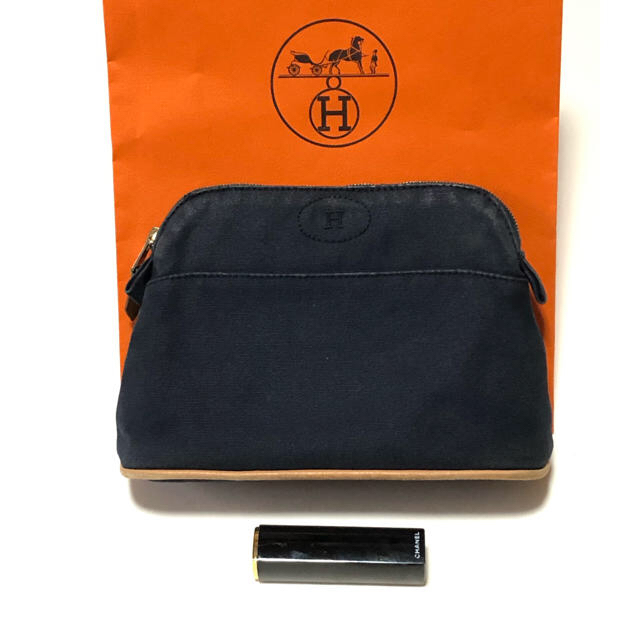 Hermès エルメスのボリードポーチ ミニサイズ20 ネイビー-