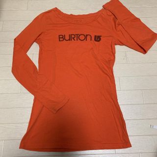 バートン(BURTON)の【古着】 USA製 BURTON ロンT 長袖 カットソー XS オレンジ系(Tシャツ/カットソー(七分/長袖))