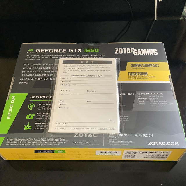 ZOTAC GAMING GeForce GTX 1650 OC GDDR6の通販 by Alpheratz's shop｜ラクマ 通販NEW