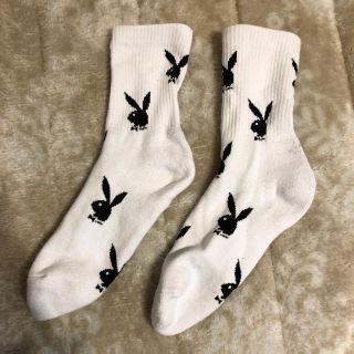 ジョイリッチ(JOYRICH)のJOYRICH PLAYＢOY ジョイリッチ プレイボーイ 靴下 ホワイト 白(ソックス)