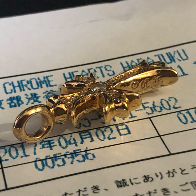 Chrome Hearts(クロムハーツ)のms様専用　クロムハーツ　22k タイニーファットクロス　特典付 メンズのアクセサリー(ネックレス)の商品写真