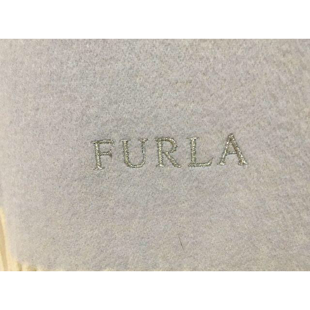 Furla(フルラ)の188新品♪FURLAフルラ♪ レッキスファー付 ウール マフラー 水色 レディースのファッション小物(マフラー/ショール)の商品写真