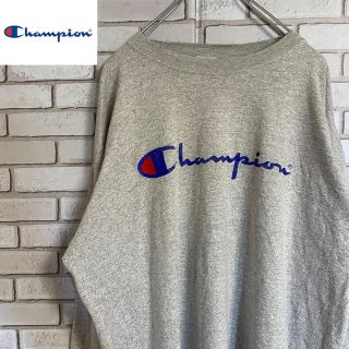 チャンピオン(Champion)の90s 古着 チャンピオン USA製 ビッグロゴ ビッグシルエット ゆるだぼ(Tシャツ/カットソー(七分/長袖))