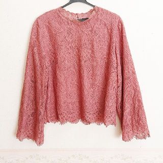 ダブルクローゼット(w closet)のダブルクローゼット w closet 総レース トップス(カットソー(長袖/七分))