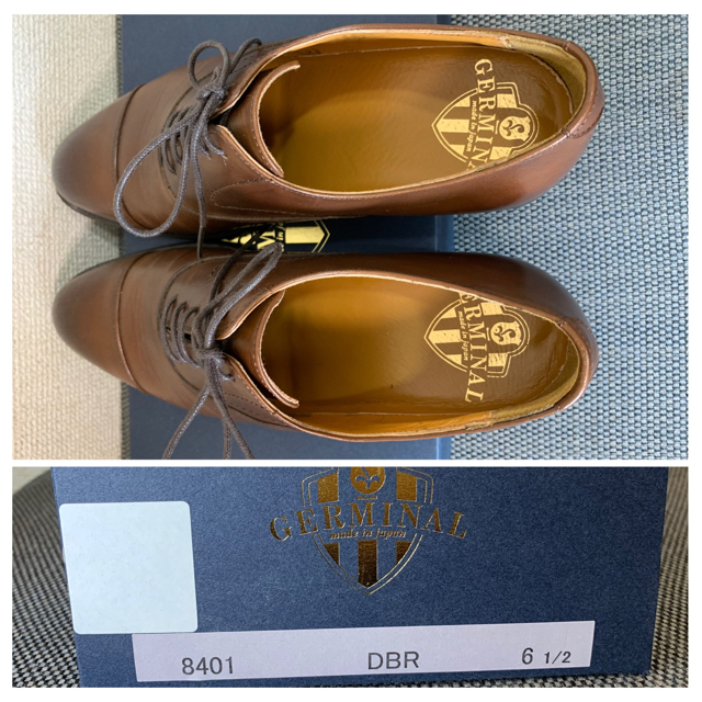 ジェルミナル ストレートチップ 革靴 ブラウン サイズ6 メンズの靴/シューズ(ドレス/ビジネス)の商品写真