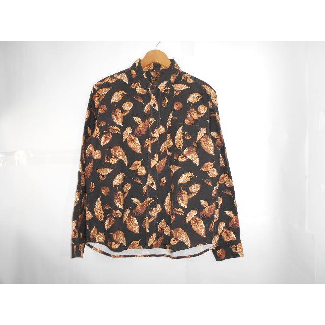 51014● CALEE L/S FLANNEL FALLEN LEAVES