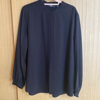 ユニクロ(UNIQLO)の試着のみ　タグなし　レーヨンバンドカラーブラウス(シャツ/ブラウス(長袖/七分))