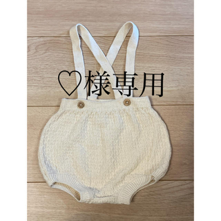 ザラキッズ(ZARA KIDS)のzara  サロペット ロンパース　ニット系　かわいい　6-9ヵ月　74cm(パンツ)