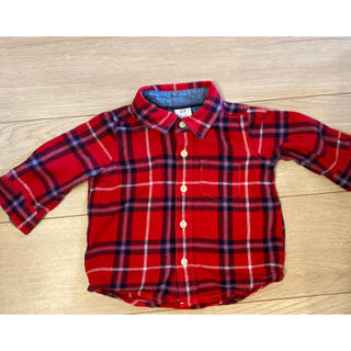 ベビーギャップ(babyGAP)のチェックシャツ 60-65 3-6ヵ月用(シャツ/カットソー)