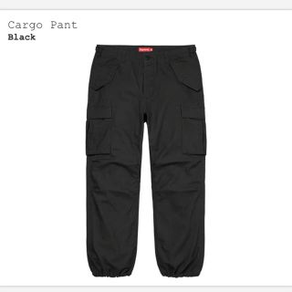 シュプリーム(Supreme)のsupreme cargo pant 黒 34(ワークパンツ/カーゴパンツ)