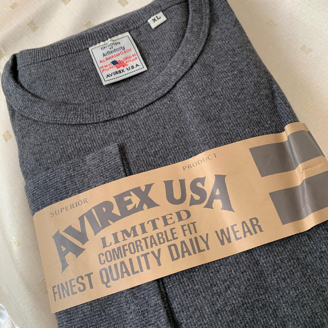 AVIREX(アヴィレックス)のAVIREX  アビレックス　デイリー テレコ クルーネック 長袖 ティーシャツ メンズのトップス(Tシャツ/カットソー(七分/長袖))の商品写真
