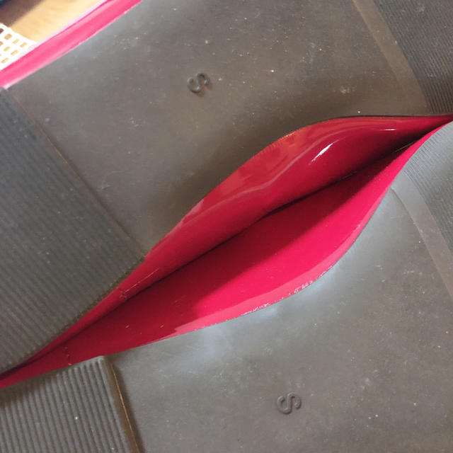 GU(ジーユー)のGU パンプス フラットシューズ　赤　Sサイズ レディースの靴/シューズ(バレエシューズ)の商品写真