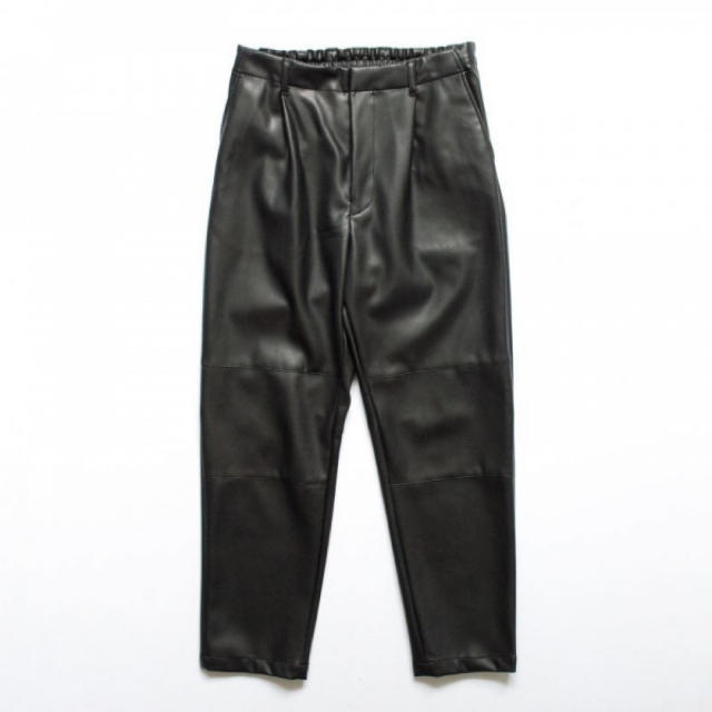 stein 19aw FAKE LEATHER TROUSERS