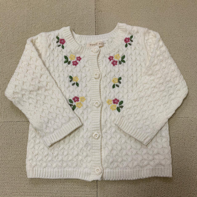 Biquette Club(ビケットクラブ)の（95）ビケットクラブ　お花刺繍　カーディガン キッズ/ベビー/マタニティのキッズ服女の子用(90cm~)(カーディガン)の商品写真