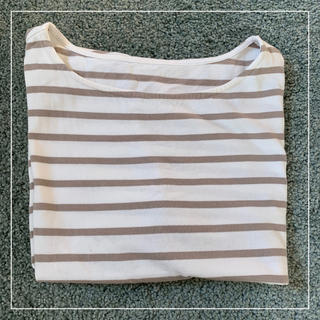 グレイル(GRL)のGRL 袖ロールアップボーダーTシャツ(Tシャツ(半袖/袖なし))