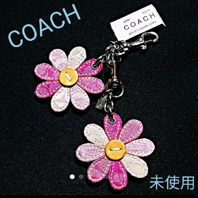 COACH(コーチ)の【はるちゃんまま様】COACH  ペア フラワー  キーホルダー・２個、未使用 レディースのファッション小物(キーホルダー)の商品写真