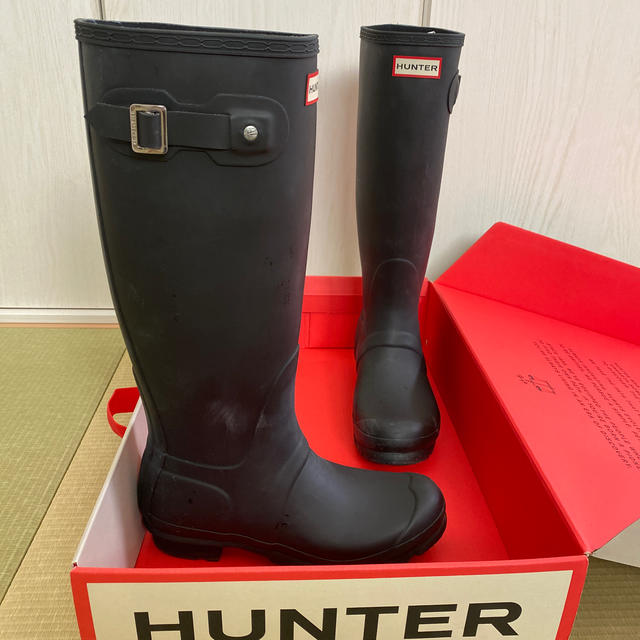 HUNTER(ハンター)のHunter レインブーツ　ブラック　サイズ24.0 レディースの靴/シューズ(レインブーツ/長靴)の商品写真