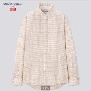 ユニクロ(UNIQLO)のUNIQLO コットンフリルシャツ(シャツ/ブラウス(長袖/七分))