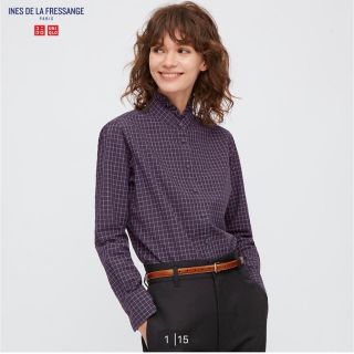 ユニクロ(UNIQLO)のUNIQLO コットンフリルシャツ(シャツ/ブラウス(長袖/七分))