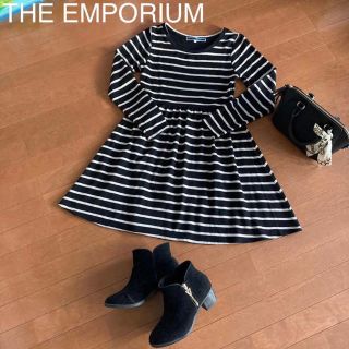 ジエンポリアム(THE EMPORIUM)のTHE EMPORIUM  ボーダー フレア ワンピース　ジ エンポリアム(ひざ丈ワンピース)