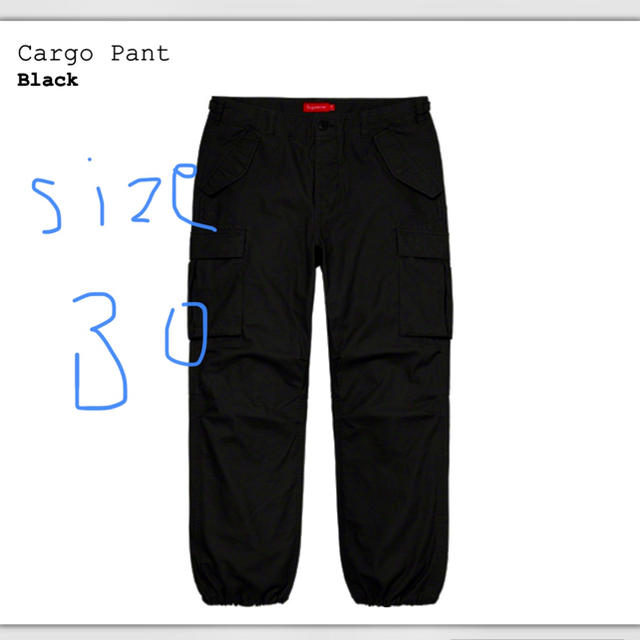 Supreme カーゴパンツ黒 サイズ30 人気商品 49.0%割引