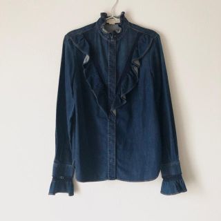 ステラマッカートニー(Stella McCartney)のStella maccartny デニム フリル ブラウス(シャツ/ブラウス(長袖/七分))