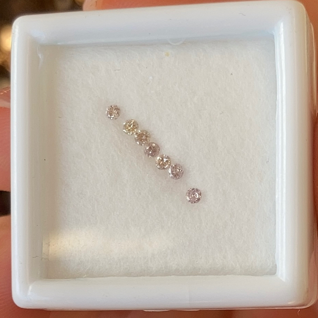 メレピンクダイヤモンド セット 0.096ct
