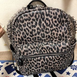 ミルクボーイ(MILKBOY)のKRY BACKPACK3 レオパード柄リュック　スタッズシルバー(リュック/バックパック)