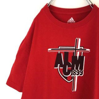 アディダス(adidas)の◆希少◆ adidas アディダス ACミラン Tシャツ Lサイズ レッド 古着(Tシャツ/カットソー(半袖/袖なし))