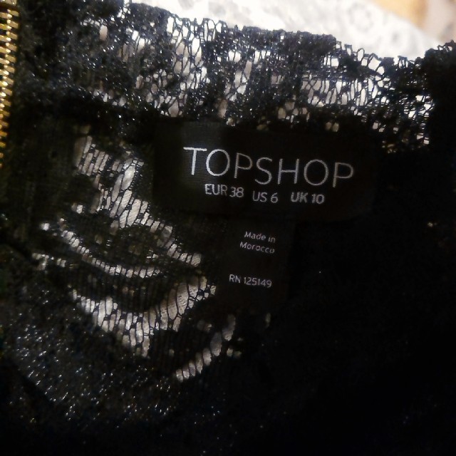 TOPSHOP(トップショップ)のTOPSHOP ブラックレース トップス レディースのトップス(Tシャツ(半袖/袖なし))の商品写真