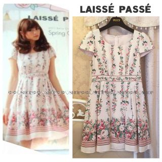 レッセパッセ(LAISSE PASSE)のフローラルフラワーワンピース(ミニワンピース)