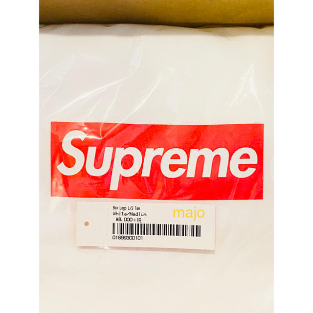 Supreme(シュプリーム)のSupreme Box Logo L/S Tee White 白 M メンズのトップス(Tシャツ/カットソー(七分/長袖))の商品写真