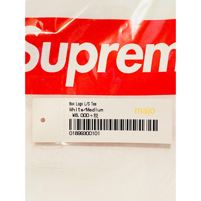 Supreme(シュプリーム)のSupreme Box Logo L/S Tee White 白 M メンズのトップス(Tシャツ/カットソー(七分/長袖))の商品写真