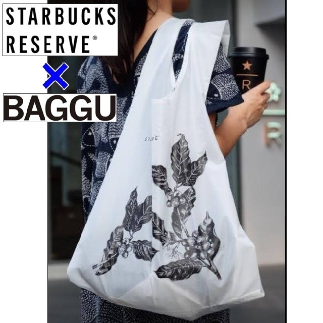 Starbucks Coffee(スターバックスコーヒー)の[新品]海外限定 スターバックスリザーブ エコバッグ(白) レディースのバッグ(エコバッグ)の商品写真