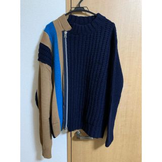 sacai - sacai サカイ ライダースニット サイズ2の通販 by shop ...