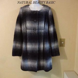 ナチュラルビューティーベーシック(NATURAL BEAUTY BASIC)のNATURAL BEAUTY BASIC♡柔らかお洒落柄チェスターコート(チェスターコート)