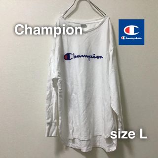 チャンピオン(Champion)のchampion チャンピオン　ロングスリーブ　ロンT 長袖　L フロントロゴ(Tシャツ(長袖/七分))