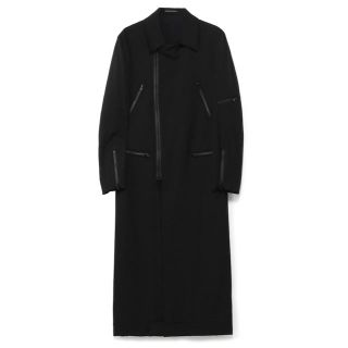 ヨウジヤマモト(Yohji Yamamoto)のyohji yamamoto pour homme  シワギャバロングライダース(ライダースジャケット)