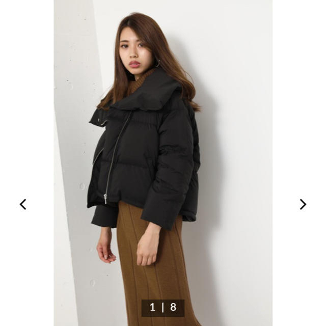 ダウンジャケットrienda Volume Back Tail Short Down Coat