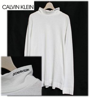 シーケーカルバンクライン(ck Calvin Klein)の  SILVIA様専用２点セット 新品 ネックロゴ タートルネック 白 XL(Tシャツ/カットソー(七分/長袖))
